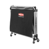 Rubbermaid 300L X-Cart Frame Fitted with 300L Vinyl Bag and in its Collapsed Position