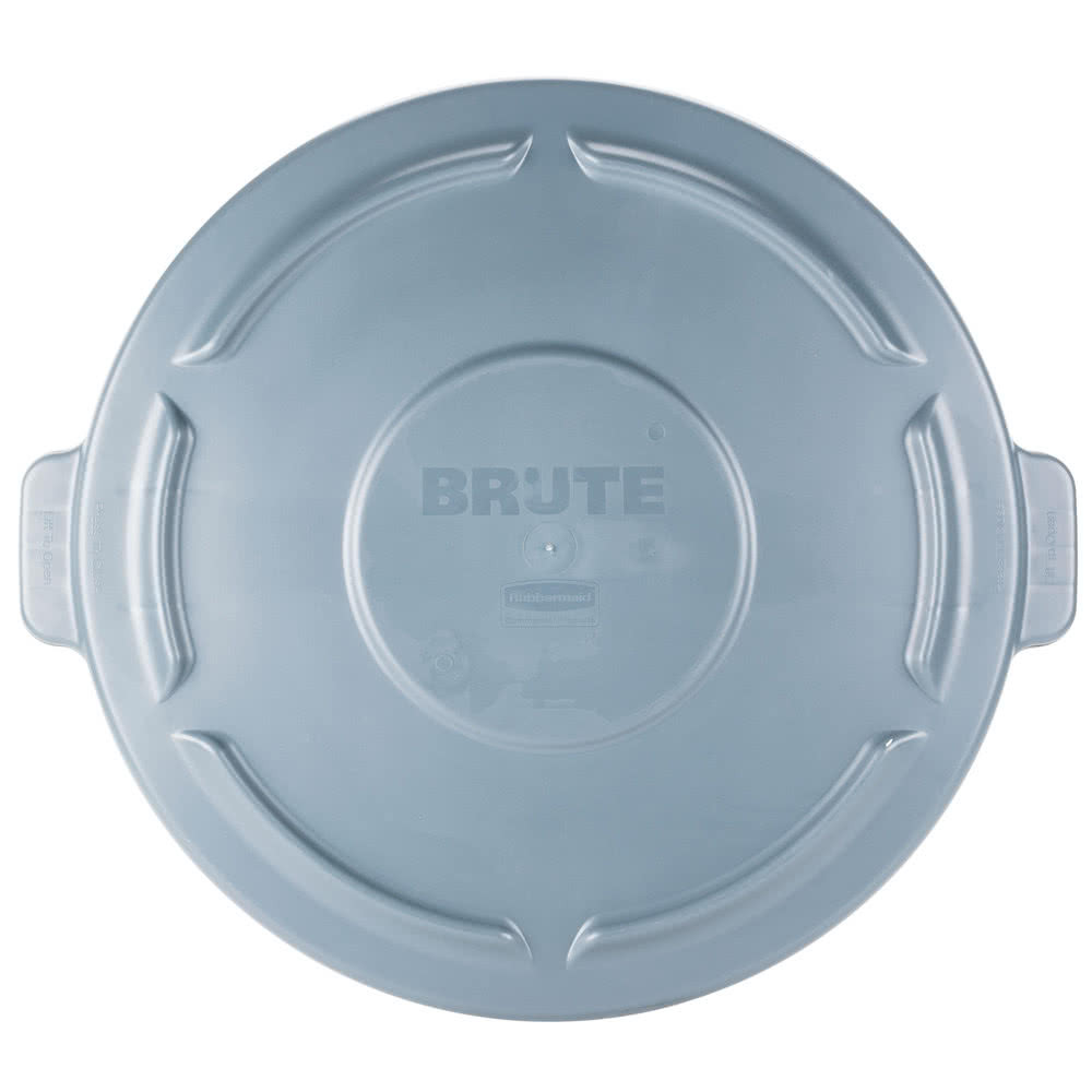 Rubbermaid® BRUTE 20 Gallon Gray Round Trash Can And Lid