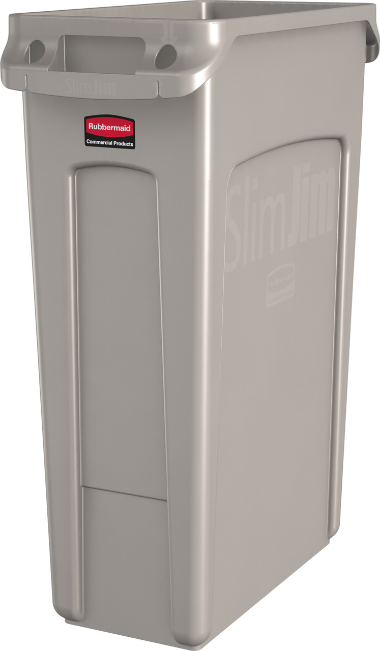 FG354060BEIG - Rubbermaid Slim Jim with Venting Channels - 87 Ltr - Beige