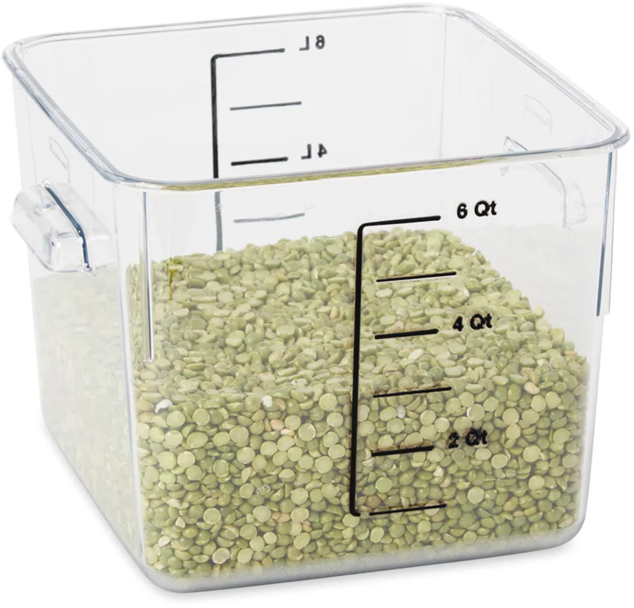 Rubbermaid Space Saving Container - 5.7 Ltr - Clear - FG630600CLR - Filled with Lentils