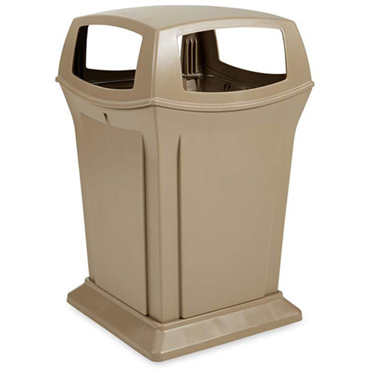 Rubbermaid Ranger Container W/4 Opening Top 170.3 L - Beige - FG917388BEIG