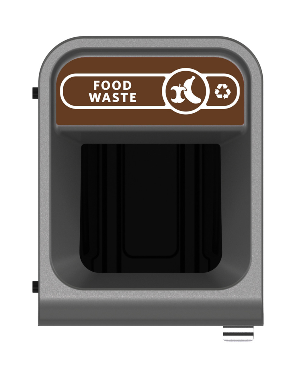 2154729 - Rubbermaid Configure Container with Food Waste Label - 57 Ltr - Brown - Food and organic waste recycling made easy and aesthetically pleasing