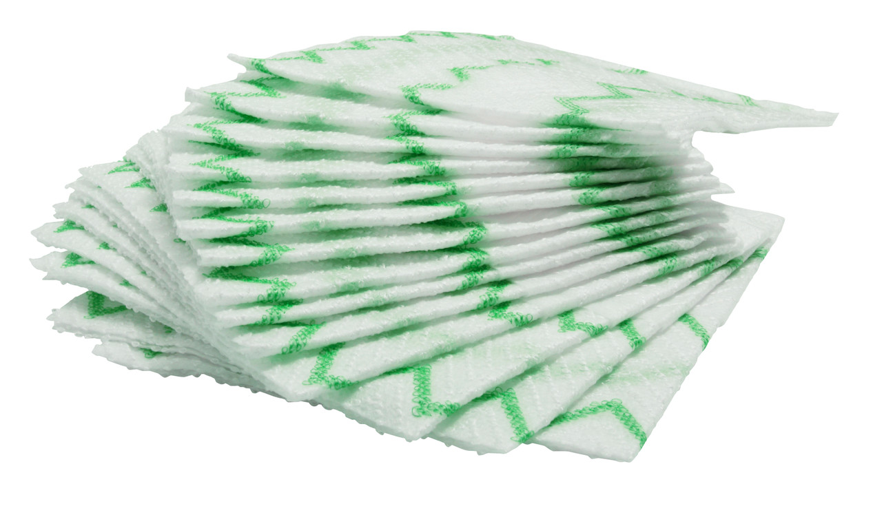 2136052 - Rubbermaid Disposable Microfibre Cloth - Green - Suitable for use with common disinfectants, such as QUAD, Chlorine and Hydrogen Peroxide