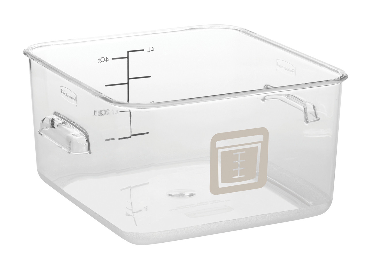 Rubbermaid Square Container - Clear - 3.8L Brown