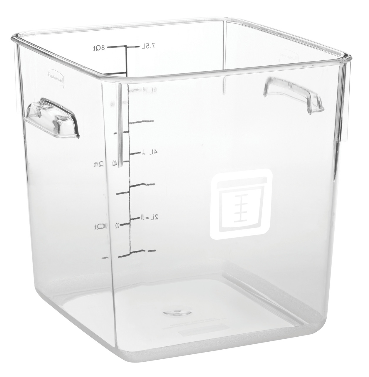 Rubbermaid Square Container - Clear - 7.6L White