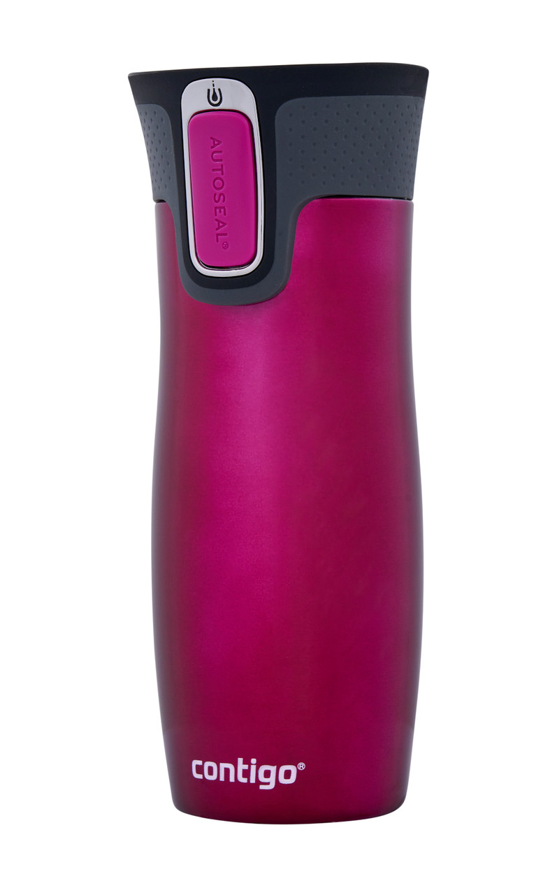 2095831 - Contigo West Loop Insulated Travel Mug - 470ml - Raspberry - Perfect leak-proof drinks solution for those on-the-go