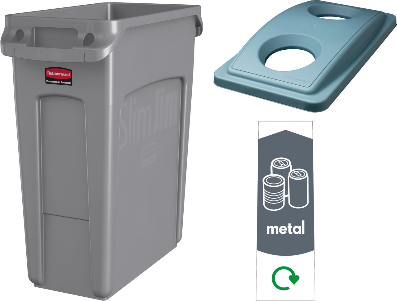 BNSC60M - Soho Recycling Bin - 60 Ltr - Metal