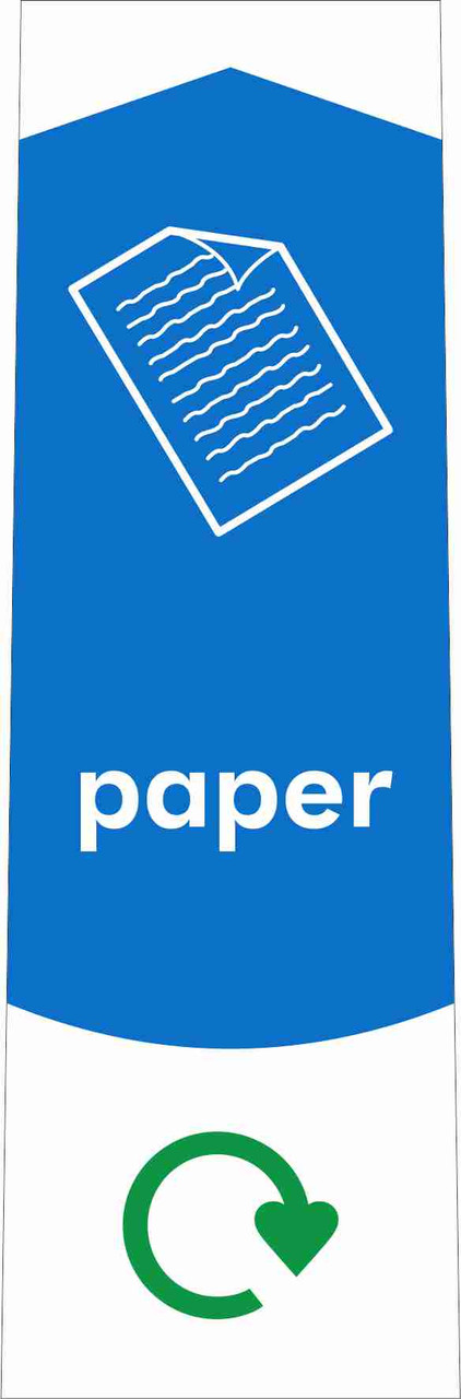 BNSC60P - Soho Recycling Bin - 60 Ltr - Paper Recycling - PC115P Slim Paper Recycling Sticker Only