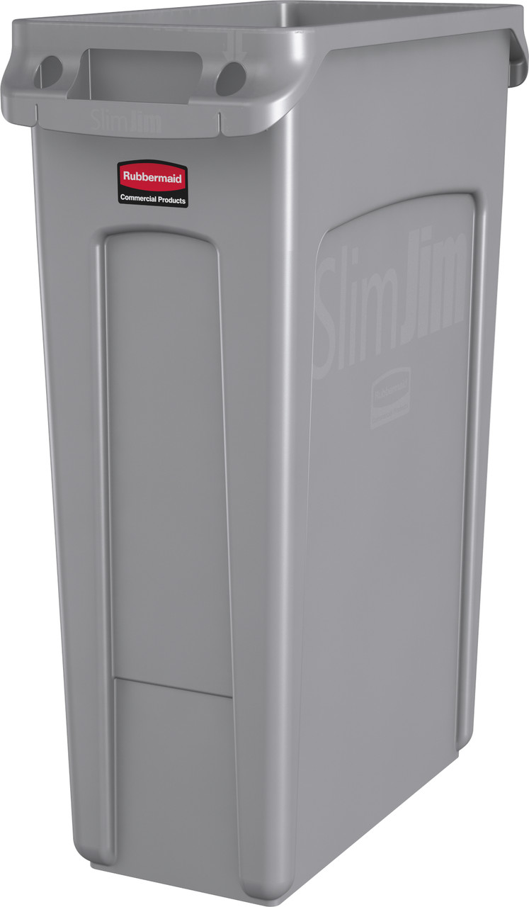 BNSC87G - Soho Recycling Bin - 87 Ltr - Glass - FG354060GRAY Rubbermaid Slim Jim Container Only in Grey