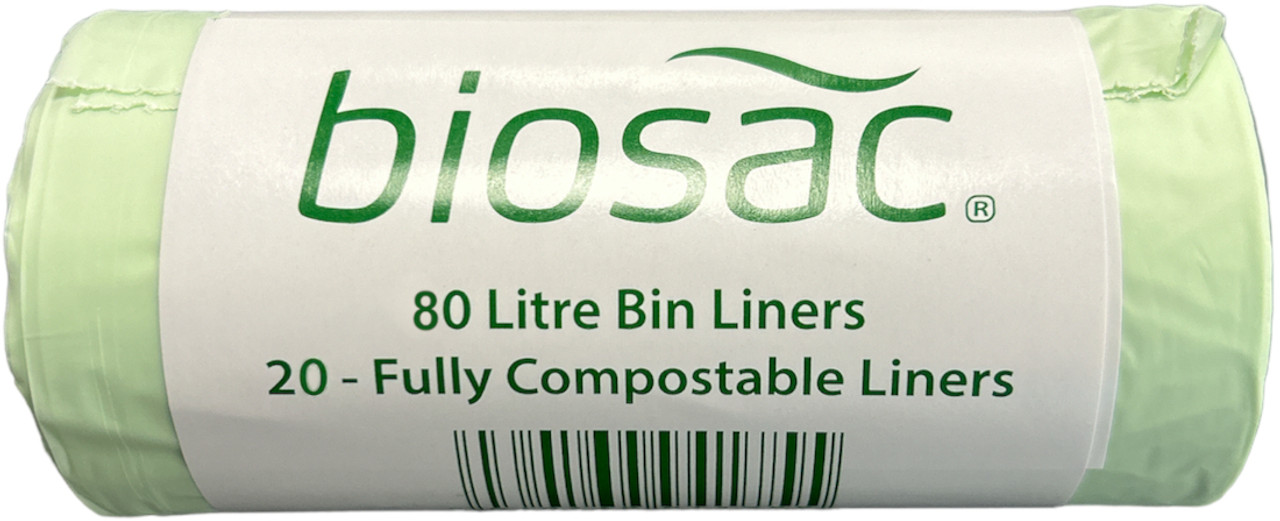 PMCBIO80 - Biosac Compostable Bin Liner - 80 Ltr - Roll of 20