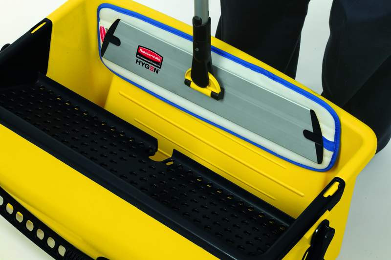Seau Avec Essoreuse Microfibre Rubbermaid - FGQ90088YEL, Jaune, Pour Nettoyage Pro