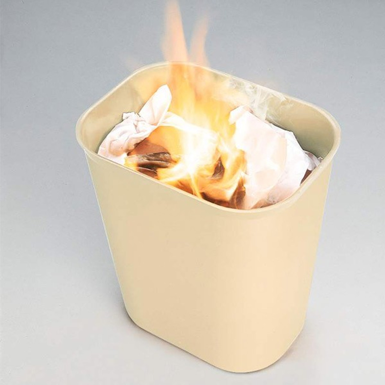 Rubbermaid Fire-Resistant Wastebasket - 13.2 Ltr - Beige