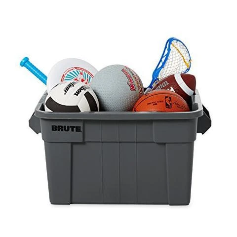 Rubbermaid FG261960GRAY-V Coperchio Per Contenitori Brute, Con Paletta Integrata E Sportello Scorrevole
