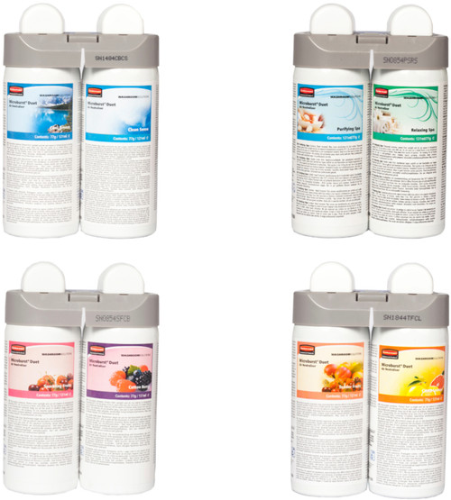 Rubbermaid Microburst Duet Mixed Refills Pack - 4 Aerosols