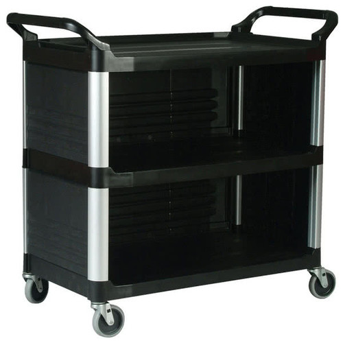 Rubbermaid X-Tra Cart Closed 3 Sides - Black