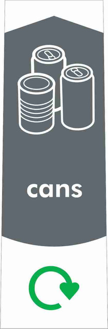 Slim Waste Stream Sticker - Cans