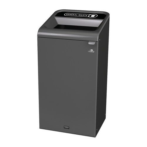 2154755 - Rubbermaid Configure Container with General Waste Label - 87 Ltr - Black