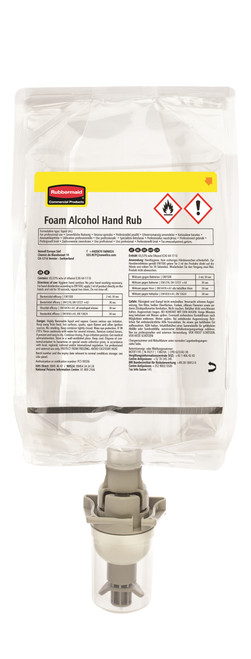 2162581 - Rubbermaid AutoFoam Alcohol-Plus Hand Sanitiser - 500ml - BPR certified alcohol hand sanitiser that is capable of killing 99.99% of common germs