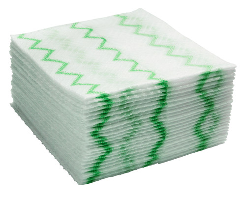 2136052 - Rubbermaid Disposable Microfibre Cloth - Green - Durable yet disposable microfibre cloth that provides superior surface cleaning performance