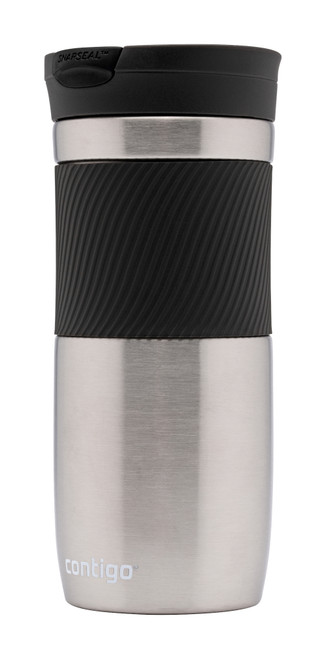 2095558 - Contigo Byron Insulated Travel Mug - 470ml - Stainless Steel - Leak-proof travel mug for the busy and active