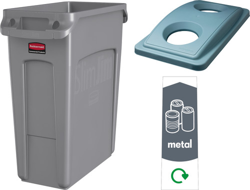BNSC60M - Soho Recycling Bin - 60 Ltr - Metal