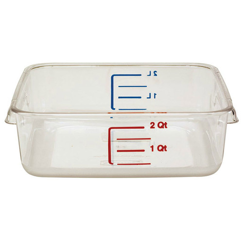 Rubbermaid Commercial Products Plastic Space Saving Square Food Storage  Container for Kitchen/Sous Vide/Food Prep, 12 Quart, Clear FG631200CLR
