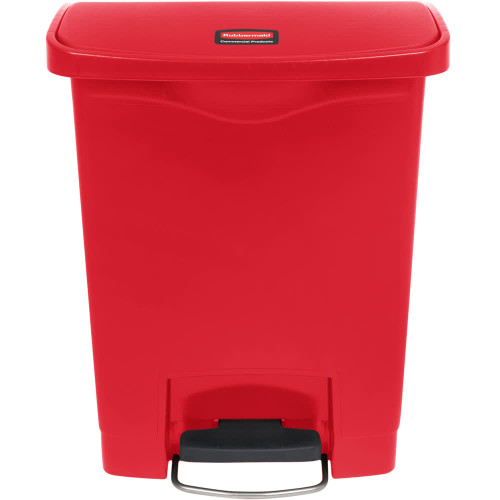 Poubelle à pédale avec couvercle - Jaune 30 litres RUBBERMAID 1883573 Slim  Jim Déchets