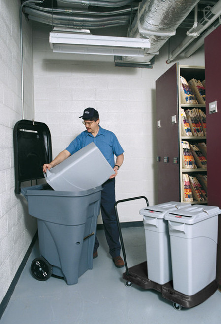 Rubbermaid Slim Jim Waste Confidential Combo - FG9W1500LGRAY Rubbermaid Slim Jim Waste Confidential Combo - FG9W1500LGRAY