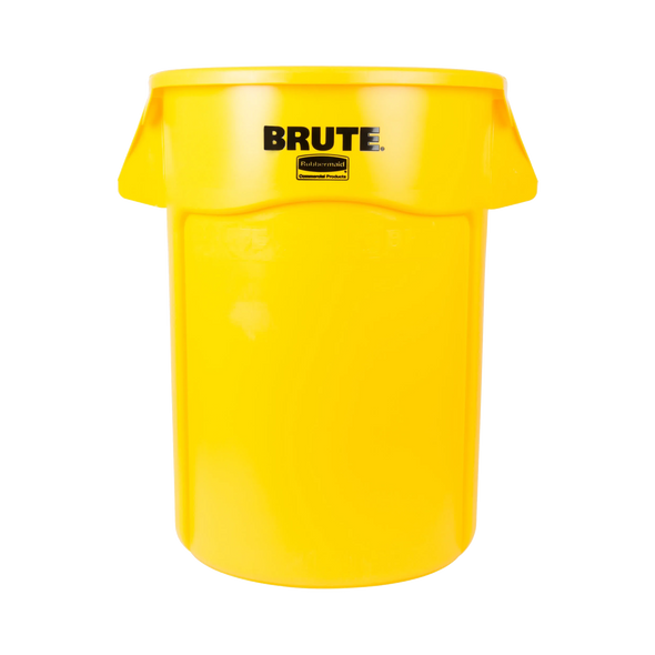 FG264360YEL - Rubbermaid Brute Container with Venting Channels - 166.5 Ltr - Yellow