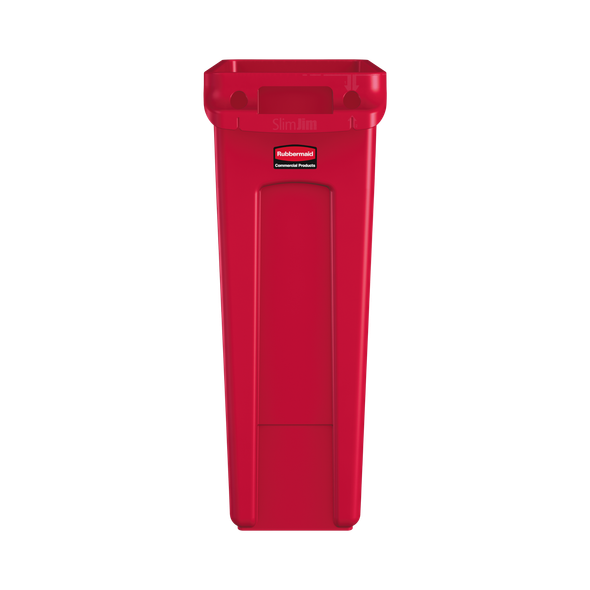 1956189 - Rubbermaid Slim Jim with Venting Channels - 87 Ltr - Red