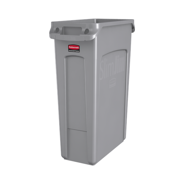 Rubbermaid Slim Jim with Venting Channels - 87 Ltr - Grey - FG354060GRAY