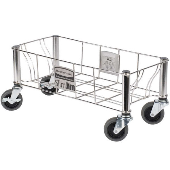 Rubbermaid Slim Jim Stainless Steel Single Dolly Rubbermaid Slim Jim Stainless Steel Single Dolly
