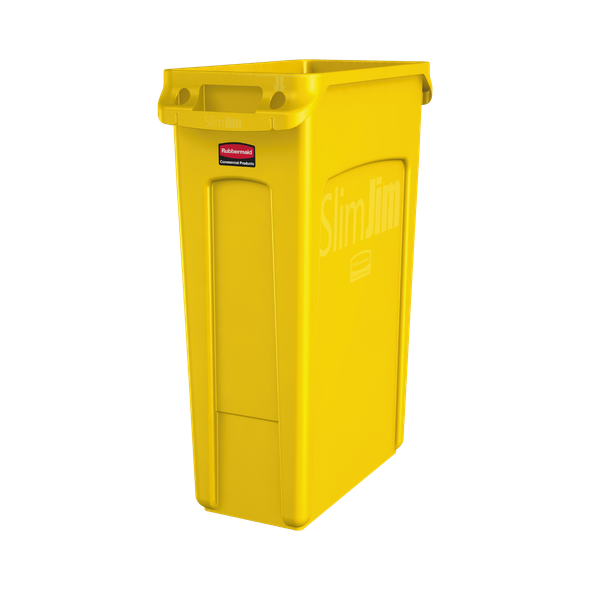 Rubbermaid Slim Jim With Venting Channels 87 L - Yellow