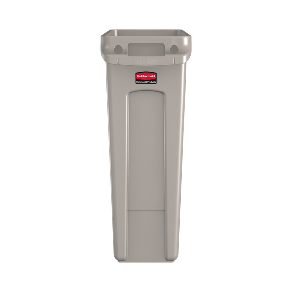 Rubbermaid Slim Jim with Venting Channels - 87 Ltr - Beige