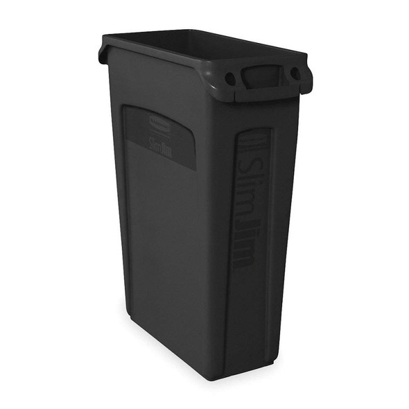 Rubbermaid Slim Jim With Venting Channels 87 L - Black Rubbermaid Slim Jim With Venting Channels 87 L - Black