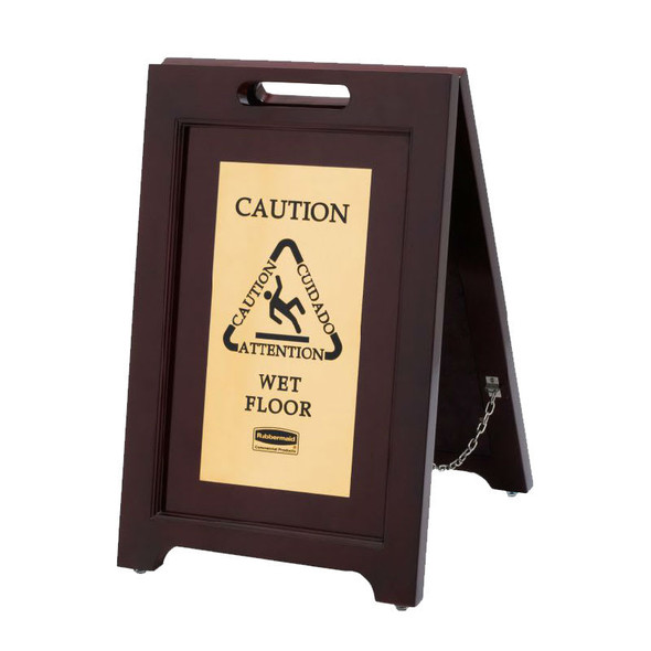 Rubbermaid Wood Safety Sign Brass Plate - Gold Rubbermaid Wood Safety Sign Brass Plate - Gold
