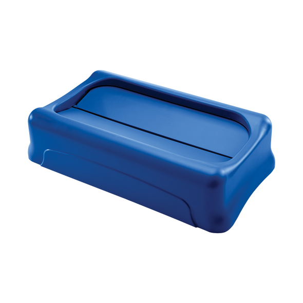 Rubbermaid Slim Jim Swing Lid - Blue - FG267360BLUE Rubbermaid Slim Jim Swing Lid - Blue - FG267360BLUE