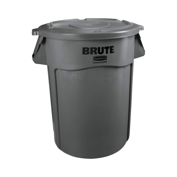 Grey Rubbermaid BRUTE Lid Fitted to Rubbermaid BRUTE Container