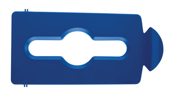 Rubbermaid Slim Jim Recycling Station Stream Topper - Blue Mixed Rcycl Lid Rubbermaid Slim Jim Recycling Station Stream Topper - Blue Mixed Rcycl Lid