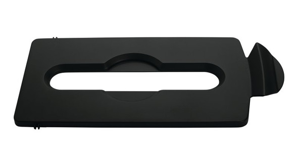 Rubbermaid Slim Jim Recycling Station Stream Topper - Black Paper Slot Lid Rubbermaid Slim Jim Recycling Station Stream Topper - Black Paper Slot Lid