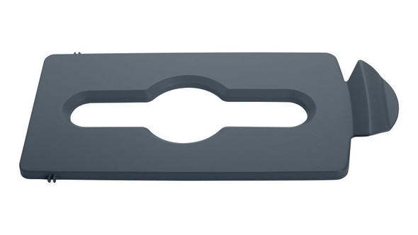 Rubbermaid Slim Jim Recycling Station Stream Topper - Gray Mixed Rcycl Lid Rubbermaid Slim Jim Recycling Station Stream Topper - Gray Mixed Rcycl Lid