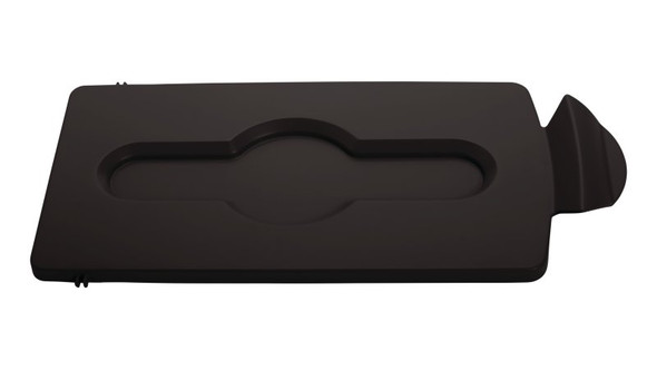 Rubbermaid Slim Jim Recycling Station Stream Topper - Brown Closed Lid Rubbermaid Slim Jim Recycling Station Stream Topper - Brown Closed Lid