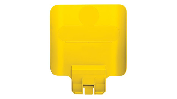Rubbermaid Slim Jim Recycling Station Billboard - Yellow Rubbermaid Slim Jim Recycling Station Billboard - Yellow