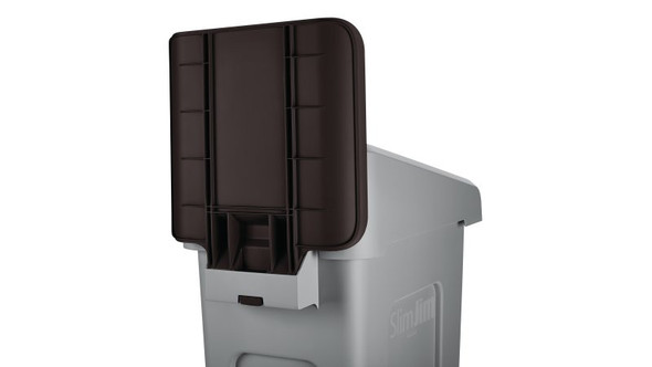 Rubbermaid Slim Jim Recycling Station Billboard - Brown Rubbermaid Slim Jim Recycling Station Billboard - Brown