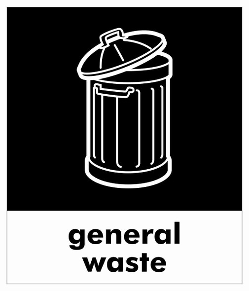 Small Waste Stream Sticker - General Waste Small Waste Stream Sticker - General Waste