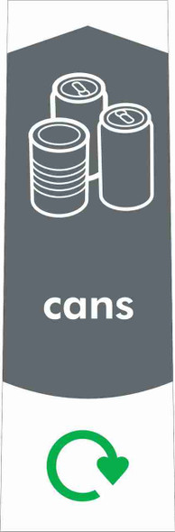 Slim Waste Stream Sticker - Metal