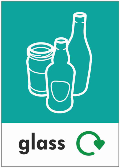 Large A4 Waste Stream Sticker - Glass Large A4 Waste Stream Sticker - Glass
