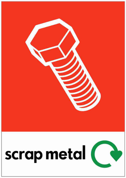 Large A4 Waste Stream Sticker - Scrap Metal Large A4 Waste Stream Sticker - Scrap Metal