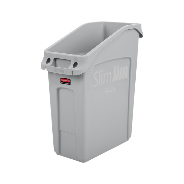 2026695 - Rubbermaid Under-Counter Slim Jim - 49 Ltr - Grey 2026695 - Rubbermaid Under-Counter Slim Jim - 49 Ltr - Grey