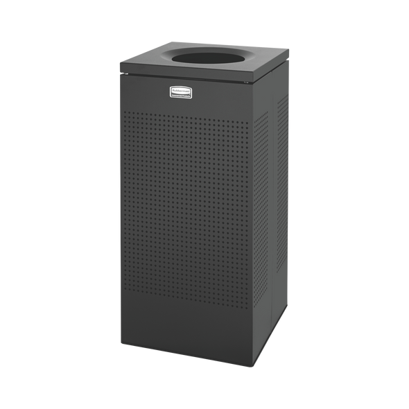 Rubbermaid Silhouettes Square Open Top Bin - 60 Ltr - Textured Black - FGSC14EPLTBK